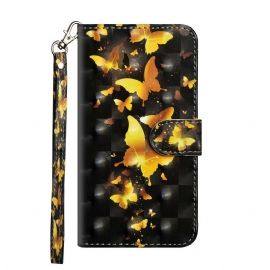 δερματινη θηκη Samsung Galaxy A51 Κίτρινες Πεταλούδες