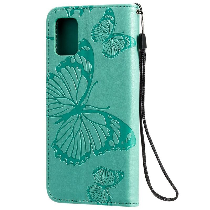 Κάλυμμα Samsung Galaxy A51 με κορδονι Πεταλούδες Γιγάντιες Λουρίδες