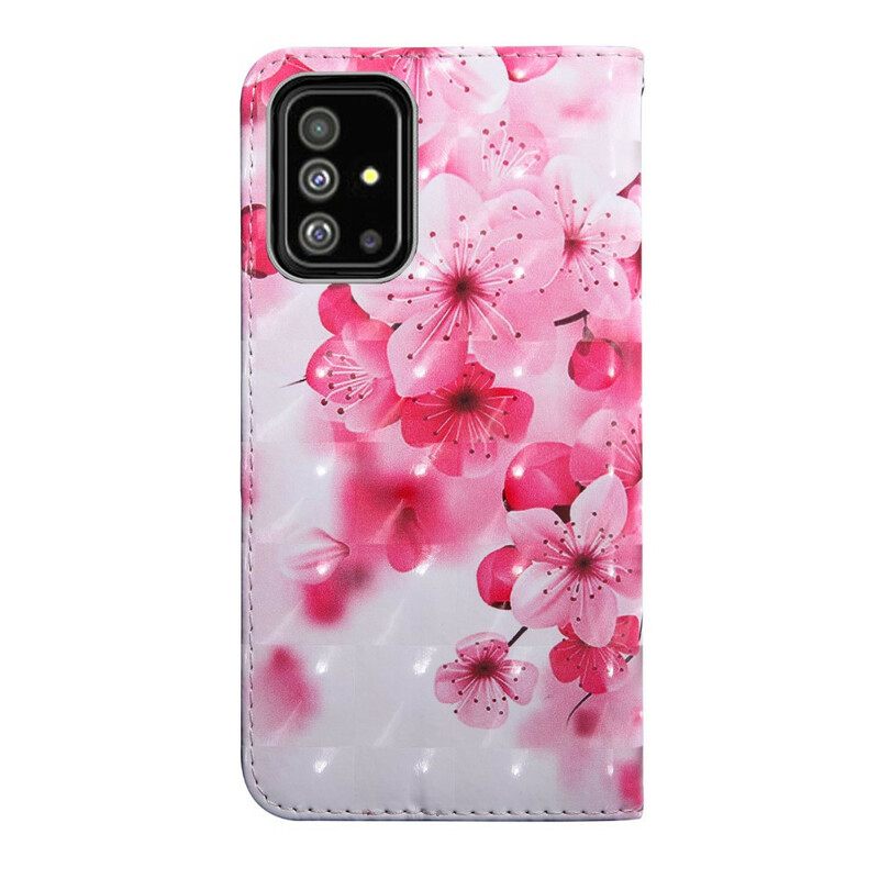 Κάλυμμα Samsung Galaxy A51 Ροζ Λουλούδια