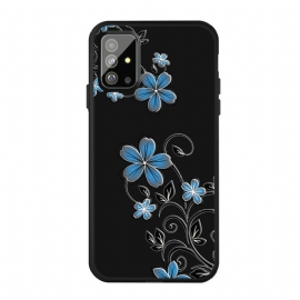 Θήκη Samsung Galaxy A51 Μπλε Λουλούδια