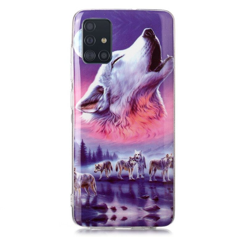 Θήκη Samsung Galaxy A51 Σειρά Fluorescent Wolf