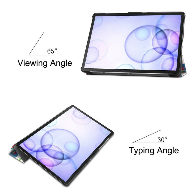 θηκη κινητου Samsung Galaxy Tab S6 Ρετρό Πεταλούδες Και Λουλούδια